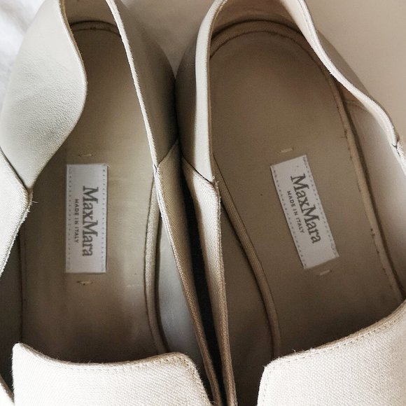Max Mara Loafers Linen/Leather - Picture 3 of 5